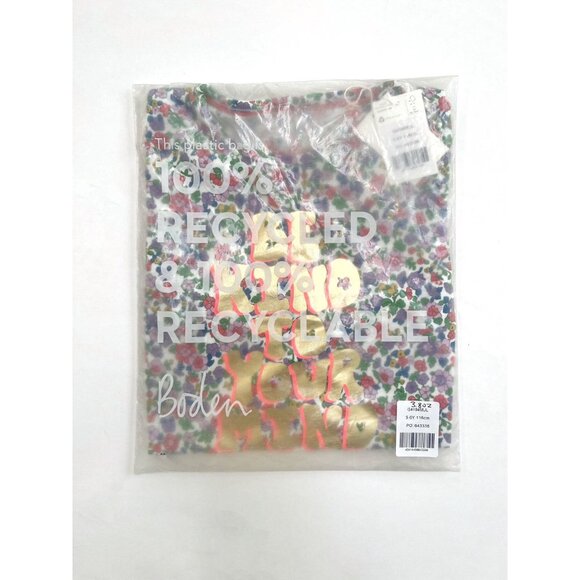 SOLD NEW Mini Boden Metallic Be Kind Tee 5/6 - Picture 2 of 6